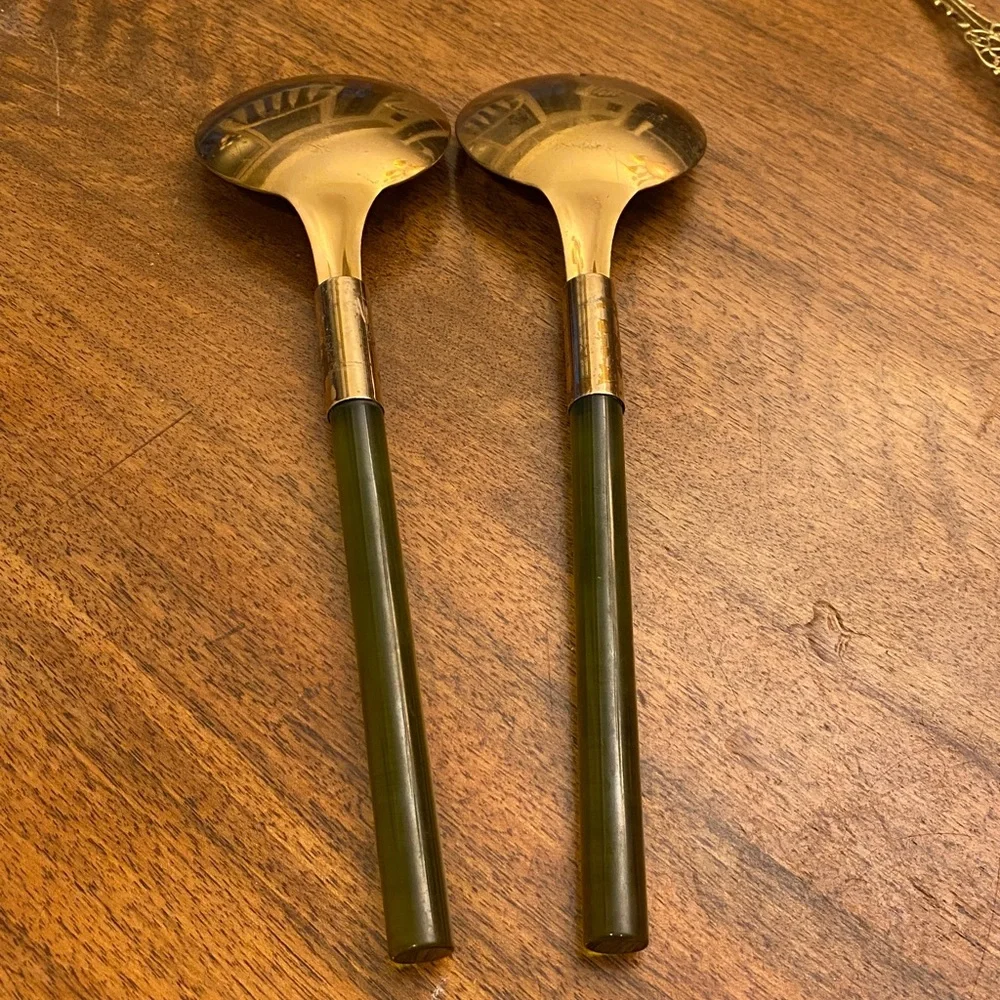 MCM Vintage Salad Utensil Set